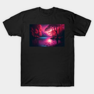 Vivid Landscape of Trees and a Lake T-Shirt